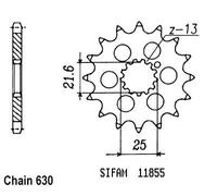 Pignon Gpz 750 R 82 - 630 - 13 Dents - Similaire JTF518