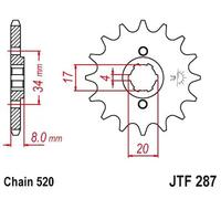 Pignon JTF287,13 JT SPROCKETS