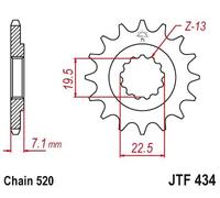 Pignon JT SPROCKETS JTF434.13 JTF434.13 JTF434.13 JTS 163720508