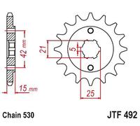 Pignon JTF492.15 JT SPROCKETS