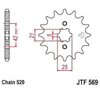 Pignon JTF569,17 JT SPROCKETS