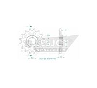 Pignon lightweight - 520 - 16 dents - Made in Germany - JTF710