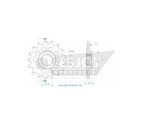 Esjot 32194 520 Front Sprocket Argenté 17t