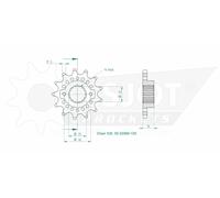 Pignon Lightweight Ducati - 520 - 13 Dents - Made in Germany