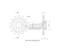 Pignon Lightweight Ducati - 525 - 14 Dents - Made In Germany - Esjot