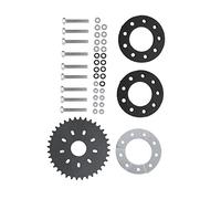 Pignon motorisé, pignon plat 36 dents avec adaptateur 9 trous pour chaîne arrière 49cc 66cc 80cc 2 temps moto