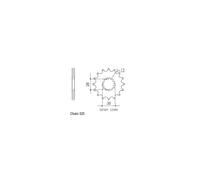 Pignon Triumph - 525-17 Dents - Similaire JTF1183 - Made in Germany