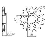 Pignon TT KTM - 520 - 16 Dents - Similaire JTF1902 - Made in Germany