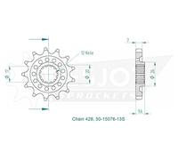 Pignon TT Lightweight SX 85 2018 - 428 - 13 Dents - Similaire JTF1905 Made in Ge