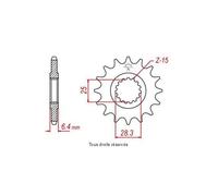 Pignon Tt Yamaha - 520 - 13 Dents - Vendu Sous Blister #14 Dents