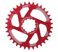 Pignon Unique 34Dents en Aluminium, Offset 6mm, Fixation Directe, Plateforme Large et Étroit pour Simplicité et Durabilité - Compatible Système SARM, Léger et Anti - Corrosion (Rouge)