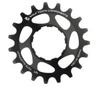 Pignons monovitesse Wolf Tooth usin s CNC en aluminium, couleurs (noir 19 dents)