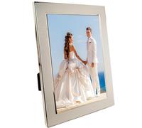 PIGPIGFLY Cadre Photo 13x18cm Argent en Verre, Cadres Photo Mariage, Cadre Photo Pailleté, Pour Photos de Bébé, Photos de Famille Et Photos de Mariage, Cadeau