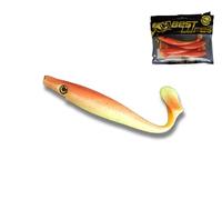 [PigShad Pro] Leurre Peche carnassier | Leurres Souple brochet et Tout carnassiers, pour Vos Canne a pêche rivière et/ou mer, Article Indispensable à Votre matériel de Peche (Orange)