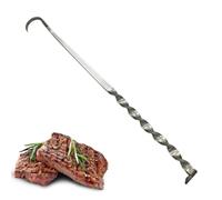 Pigtail Spatule à viande | Fourchette en métal multifonction | Crochet Flipper pour steak, saucisses et côtes - Spatule pratique pour le camping en plein air, le barbecue, le rôti et la cuisine