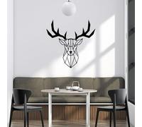 PIHEED Décoration Murale en métal en Forme de tête de cerf, Sculpture Murale en métal adaptée à la décoration Murale de la Chambre à Coucher et du Salon,40cm/15.8in