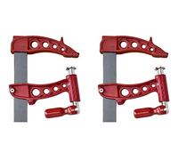 Piher Maxipress R Lot de 2 serre-joints haute performance - Force de serrage de 1000 kg - Rouge - Filetage protégé - Idéal pour le soudage - Longueur : 16 cm (100 cm)