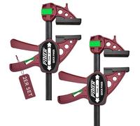 Piher Quick Einhandzwinge | 2er Set | starke Schraubzwinge mit 150kg Spannkraft | Spannen und Spreizen | (60cm)