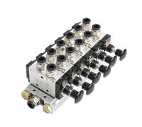 PIHWGUVD Distributeur Manuel 4R210-08 2F-10F à 2 Voies et 5 Positions avec Interrupteur Tirette Poussoir for Distributeur combiné(10 in 10 Out)