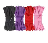 PIIKNUO 4X 10M BDSM Corde de Bondage, le Bondage et pour Les Jeux SM pour Couples, Kit de Retenue Sexuelle Fétiche SM, Jouets Sexuels pour Adultes（Noir Rouge Pourpre Rose）