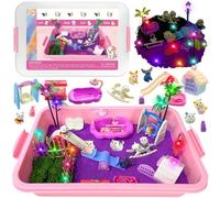 PIIMNT Jouet cinétique en Sable, Set avec lumières, Set de Jeu pour Le Soin des Chiens et des Chats, Cadeaux d'anniversaire pour 3,4,5,6,7,8,9 Ans