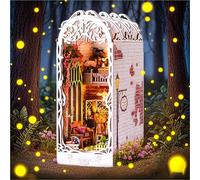 PIIMNT Kit Book Nook, Booknook, maison miniature à construire soi-même, maison miniature, Nook Book, maison de poupée DIY avec lumière LED, Sunshine Town Book Nook (maison de fleurs)