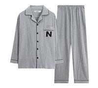 Pijamas Hommes Coton, Ensemble De Pijama Homme, Pyjama Chaud Homme, Vêtement De Nuit, Pyjama, Pyjama 2 Pièces, Décontracté, Confortable Et Doux, Grande Taille, Maison,Pyjama Homme Coton