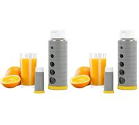 Pika - Gourde de conservation sous vide pour jus de fruits et légumes - 600ml - Verre borosilicate - Conserve 3x plus longtemps (Lot de 2)