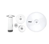 PIKA - Kit de conservation sous vide Manuelle : Pompe sous vide + 3 couvercles universels (S,M,XL) + 1 bouchon