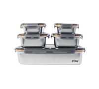 Pika | Lot de 5 boites alimentaires en inox | Compatible au micro-ondes