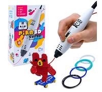 PIKA3D Super Stylo 3D - Comprend un stylo 3D, 4 couleurs de recharge de filament PLA avec guide de pochoir et manuel d'utilisation