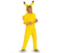 Pikachu Costume for Kids, Official Adaptive Pokemon Pikachu Hooded Jumpsuit, Child Size Medium (7-8)