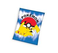 Pikachu Couverture Polaire Canapé dessus Lit Doux Enfant Pokemon Poke Balle Bleu