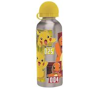 Pikachu et Charmander Bouteille d'eau en aluminium avec paille 500 ml pour l'école