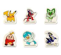 Pikachu Lot de 6 gommes, blanc