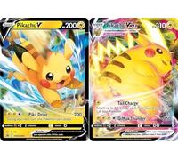Pikachu V & Vmax SWSH285 - SWSH286 - Jeu de Cartes Pokémon Black Star - Couronne Zénith
