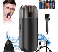 Pikapipy-Portable Nose Hair Trimmer (Painless & Precision), Electric Nose Hair Trimmer, 2 in 1 Nasal Hair Cutter with IPX7 Waterproof,Dual Edge Blades Clipper for Easy Cleansing (Regular,black)
