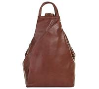 piké Sac à dos Fabriqué En Italie Femme cuir véritable | Made in Italy, sac à dos pour femmes, sac à dos de ville 2en1, bandoulière réglable, daypack, 4 compartiments zippés 017450