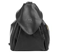 piké Sac à dos ville Anna Maria Damen echt Leder Made in Italy, 2in1 Citybag, Daypack convertible, 3 compartiments extérieurs