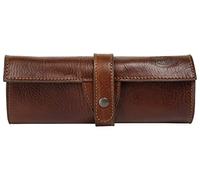 piké Trousse en forme de rouleau Damen Echt Leder Fabriqué en Italie, étui à stylos en cuir, étui pour 8 stylos, étui à crayons en cuir de vache 019012