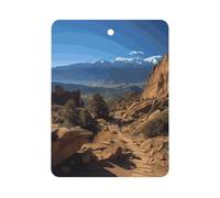 Pikes Peak Colorado Désodorisant de voiture à suspendre, tablettes d'aromathérapie parfumées longue durée, cartes parfumées carrées pour véhicules, chambre à coucher, armoire, style gris