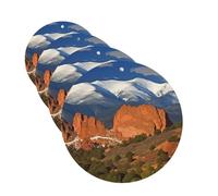 Pikes Peak Colorado Lot de 4 cartes de désodorisants de voiture personnalisables, cadeaux pour homme et femme, tablettes d'aromathérapie, cartes parfumées à suspendre pour armoire de salle de bain