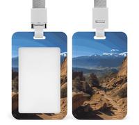 Pikes Peak Colorado Porte-badge avec cordon amovible, étanche pour bureau, lieu de travail