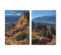 Pikes Peak Colorado - Porte-passeport avec fente pour cartes et billets, étui de passeport en cuir synthétique facile d'accès - Organiseur de documents essentiels de voyage imperméable pour homme et