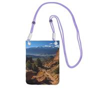 Pikes Peak Colorado Sac à bandoulière étanche pour téléphone portable, sac à bandoulière pour femme, violet, taille unique