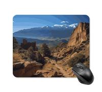 Pikes Peak Colorado Tapis de souris avec bords cousus en tissu lavable en caoutchouc antidérapant Design parfait pour les jeux, ordinateur portable, travail de bureau