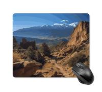 Pikes Peak Colorado Tapis de souris avec bords cousus en tissu lavable en caoutchouc antidérapant Design parfait pour les jeux, ordinateur portable, travail de bureau