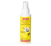 PIKETIK - Spray Anti-Tique - Efficacité 6h - Pour toute la Famille dès 30 mois - Répulsif Tiques d'Origine Naturelle - Ne colle pas - Visage & Corps - Eucalyptus citronné - Fabriqué en France - 100ml
