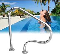 Main Courante pour escalier de Piscine enterrée, Barre d'échelle de Piscine, Garde-Corps de Piscine en Acier Inoxydable 304 avec Accessoires de Montage complets