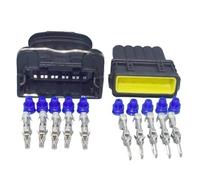 PIKETU Hengliang Store Connecteur JPT Compatible with The minuterie d'alimentation Junior Femelle mâle à 5 Broches 3,5 mm 5 Voies étanche 282193-1(1set Male Female)